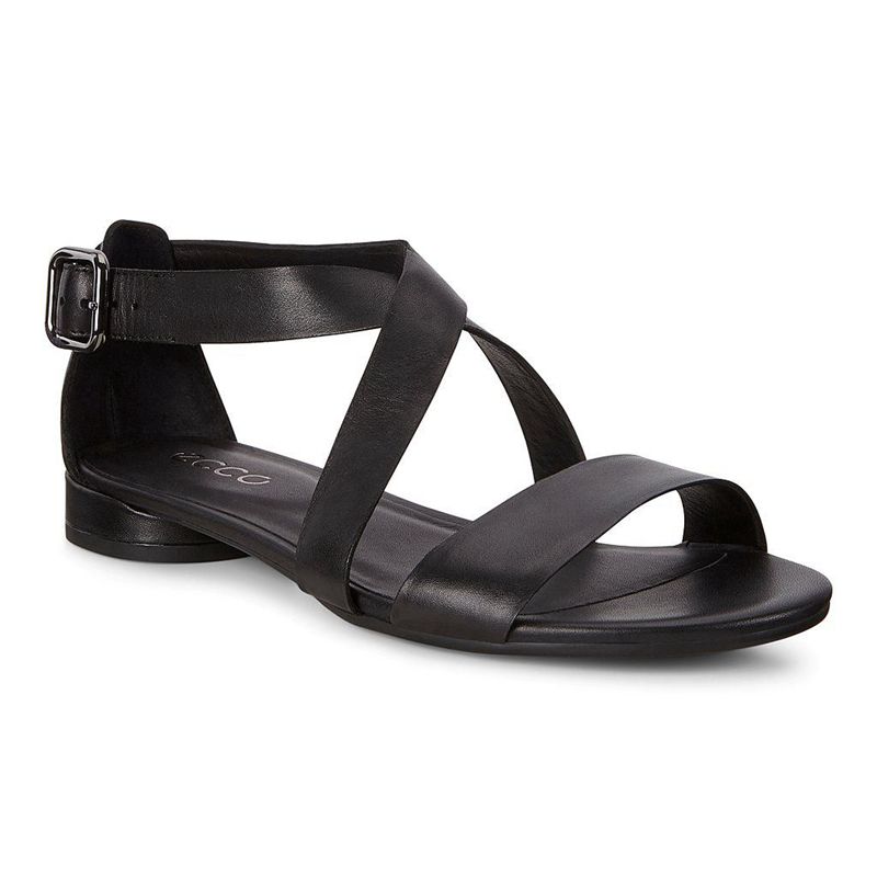 Sandalias Ecco W Flat Ii Para Mujer,Negras,326078-KMQ